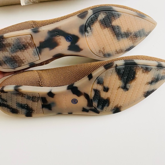 Rothy's Brown Flats with Blue Trim - Picture 5 of 7